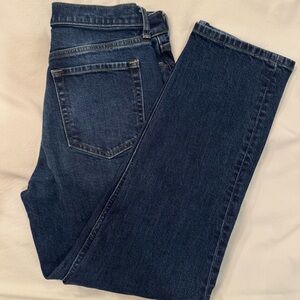 Banana Republic Premium Denim High-Rise Straight Jeans Blue 28